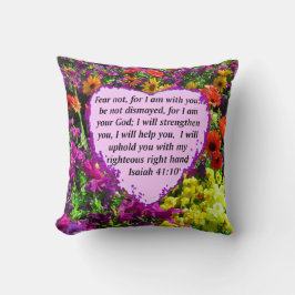 ALMOFADA BONITO ISAIAH 41:10 FLORAL DESIGN