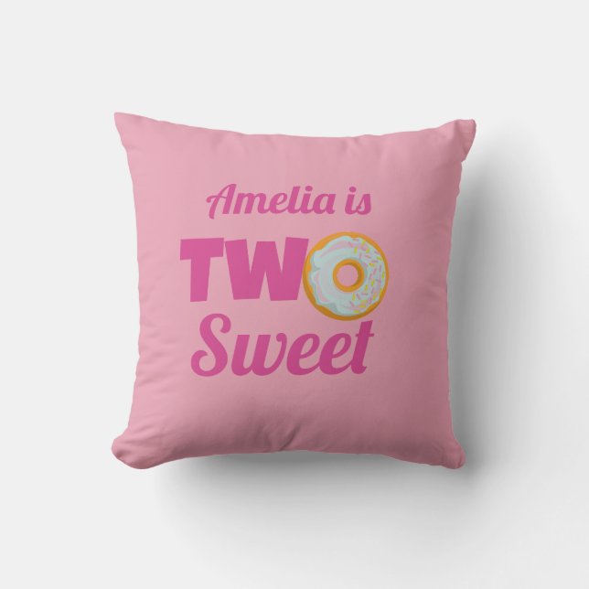 Almofada Bonito personalizado, duas Rosquinhas segundos ani (Frente)