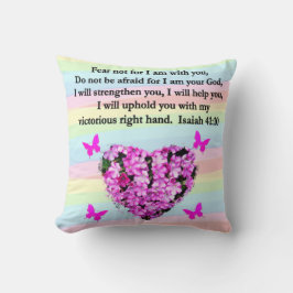 ALMOFADA BONITO PINK FLORAL ISAIAH 41:10 DESIGN