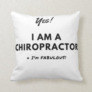 Almofada Bonito preto e branco corajoso do Chiropractor