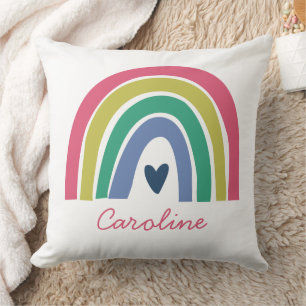 Almofada Bonito Rainbow Pink Blue Boho Name