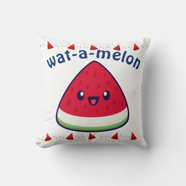 Almofada Bonito Sorriso Kawaii Watermelon (Frente)