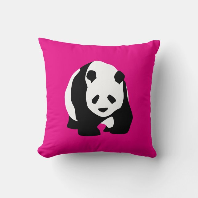 Almofada Bonito Urso Panda Quente Rosa Fresco Zoológico de  (Frente)