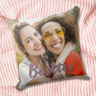 Almofada Bonitos Besties Melhores Amigos Coração e Nomes Ro