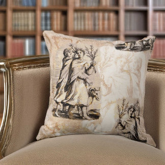 Almofada Bonitos jovens romanos em uma procissão festiva