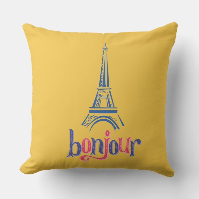 ALMOFADA BONJOUR FRANÇA (Frente)