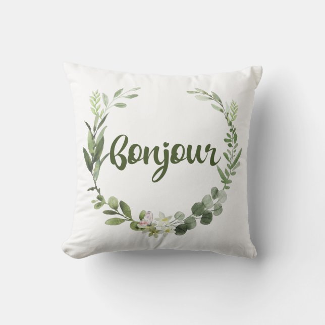 Almofada Bonjour Hello French (Frente)