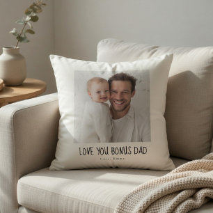 Almofada Bônus de Papai Personalizado Foto Step Dad Perso