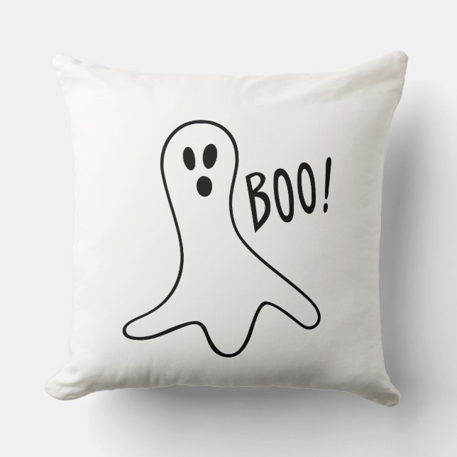 Almofada Boo bonitinho fantasma Halloween (Frente)
