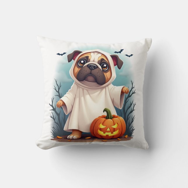 Almofada Boo Bulldog Fantasma (Frente)