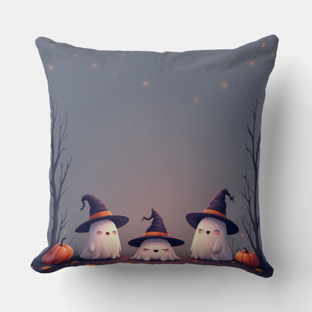 Almofada Boo Crew – Cute Halloween Ghosts Design (Frente)