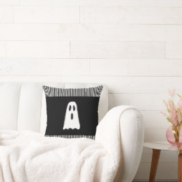 Almofada BOO! Fantasma Fofo Assustador Halloween Preto Bran