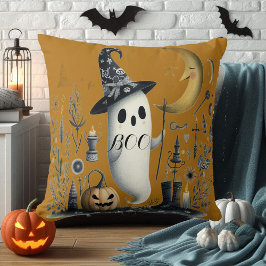 Almofada Boo Halloween Ghost Starry Night Half Jack