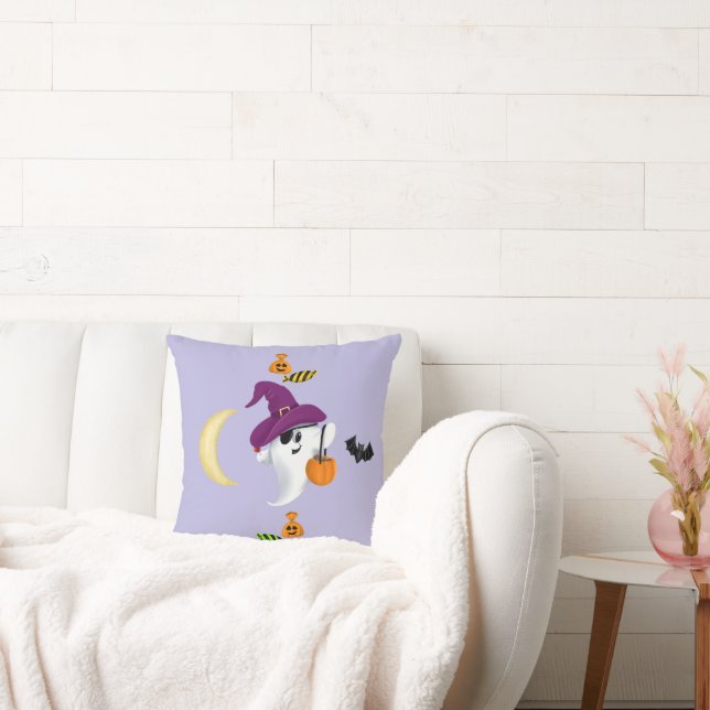Almofada Boo Halloween ghost Throw Pillow (Sofá)