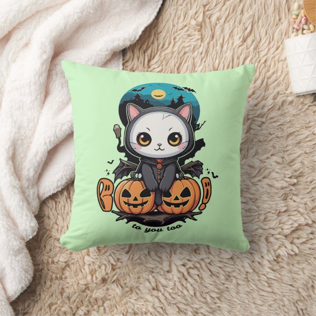 Almofada Boo para você também | Gatos de Gato Bonito e Pump (Cobertor)