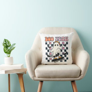 Almofada Boo Sim - Quadro de Skateboard Fantasma Retroativo