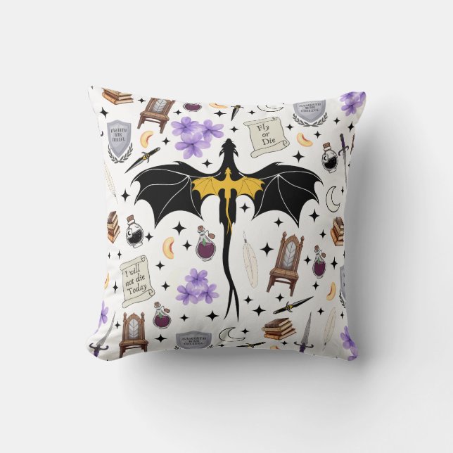 Almofada Bookish Fourth Wing Throw Cushion (Frente)
