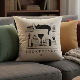 Almofada Booktrovert Book Lover's Monogrammed 