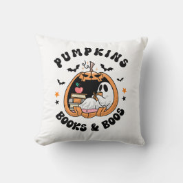 Almofada Bookworm Ghost Pumpkins Livros e Livros