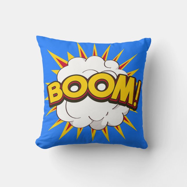 Almofada Boom! Explosão de Cartoon (Frente)