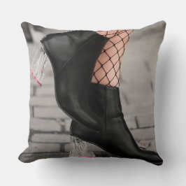 Almofada Booted & Bold Throw Pillow