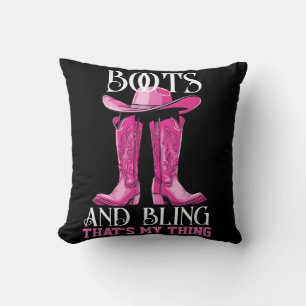 Almofada Boots e Bling Rosa Essa é a minha coisa