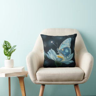 Almofada Borboleta Azul em Moonflower