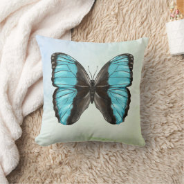 Almofada Borboleta Azul Insetos Arte Insetos