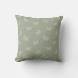 Almofada Borboleta Boho Moderno Bebê Menina Neutro Verde Sa