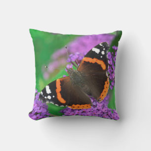 Almofada Borboleta e Flor de Fotografia Moderna