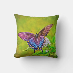 Almofada Borboleta e Flor de Fotografia Moderna e Cuja Flor