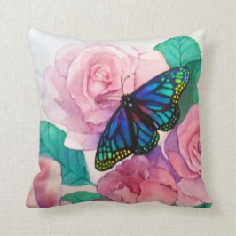 Almofada Borboleta e Rosas