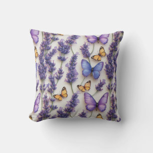 Almofada Borboleta Elegante e Design de Lavanda