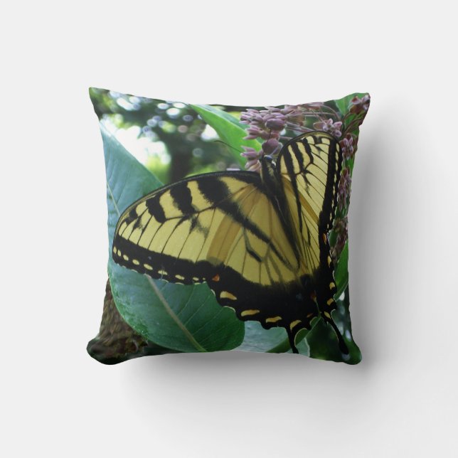 Almofada Borboleta I de Swallowtail em Milkweed em Shenando (Frente)