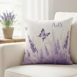 Almofada Borboleta Lavanda – Presente Estético para o Lar