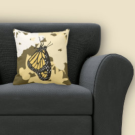 Almofada Borboleta Monarca Amarela de Verão