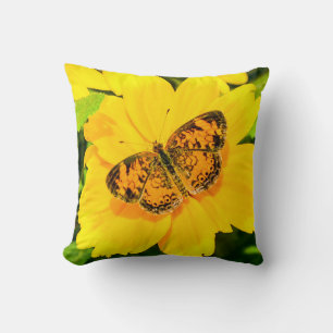 Almofada Borboleta Natureza Brilhante Travesseiro decorativ