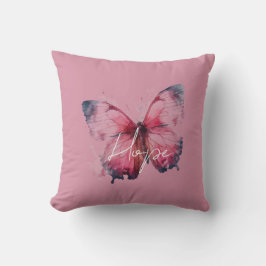 Almofada Borboleta Rosa Esperança Inspiradora
