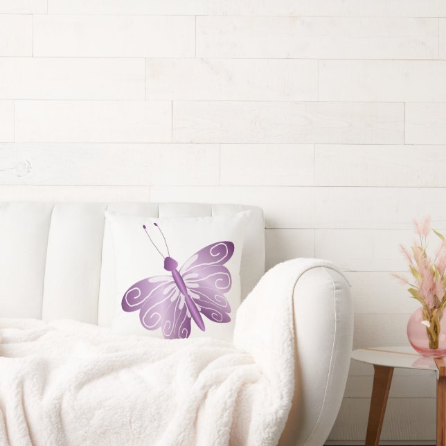 Almofada Borboleta Roxa (Sofá)