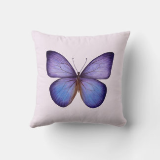 Almofada Borboleta Roxa em Aquarela Elegante