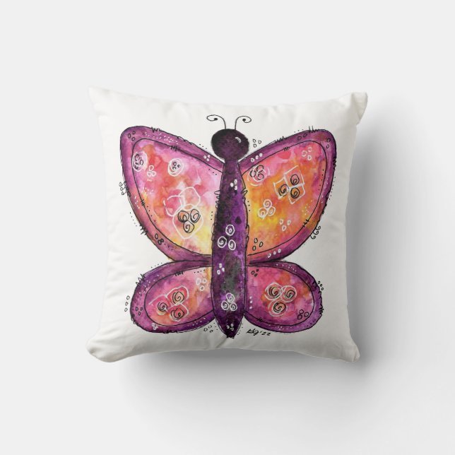 Almofada Borboleta Roxa Whimsic (Frente)