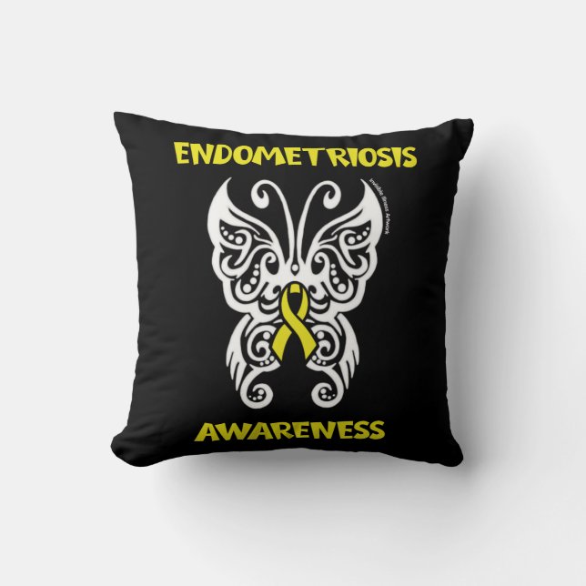 Almofada Borboleta/Tribal... Endometriose (Frente)