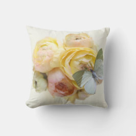 Almofada borboleta verde pálido no travesseiro decorativo