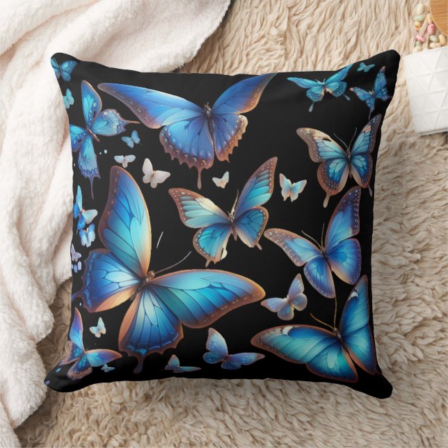 Almofada Borboletas azuis (Cobertor)