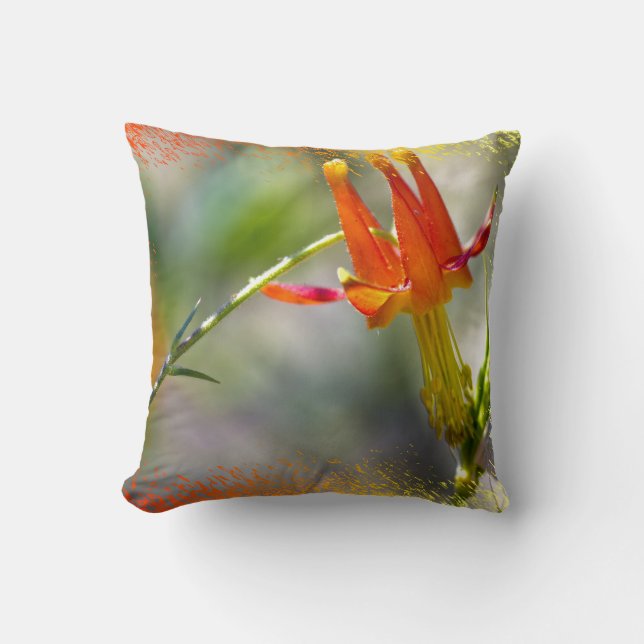 Almofada Borda Chamada Crimson Columbine (Frente)