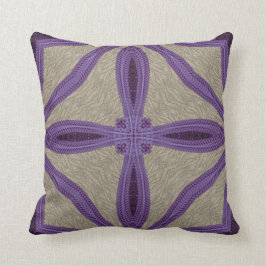 Almofada Bordado roxo do falso