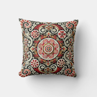 Almofada Bordado Tradicional - Design geométrico Floral