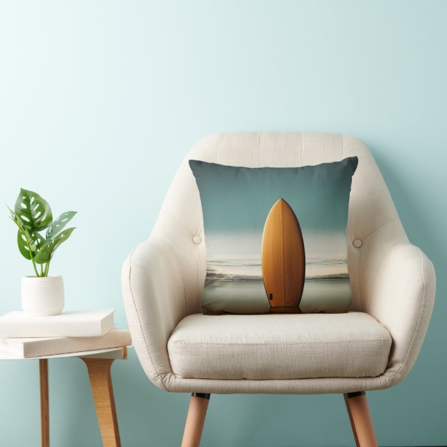 Almofada Bordo De Madeira Em Areia Molhada (Cadeira)