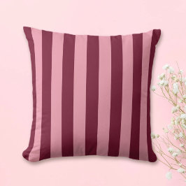 Almofada Bordô e Listra Rosa Padrão Cereja Vermelho Ousado