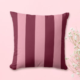 Almofada Bordô Rosa Listra Grande Padrão Ousado Cereja Verm